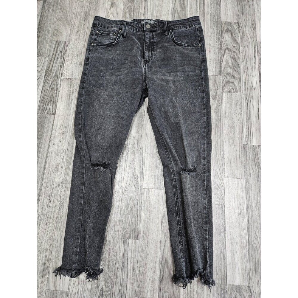 (3/$35) Wild Fable‎ Jeans Womens 14S High Rise Skinny Distressed Raw Hem Denim